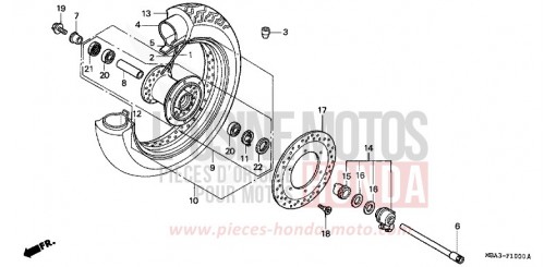 ROUE AVANT VT750C2W de 1998